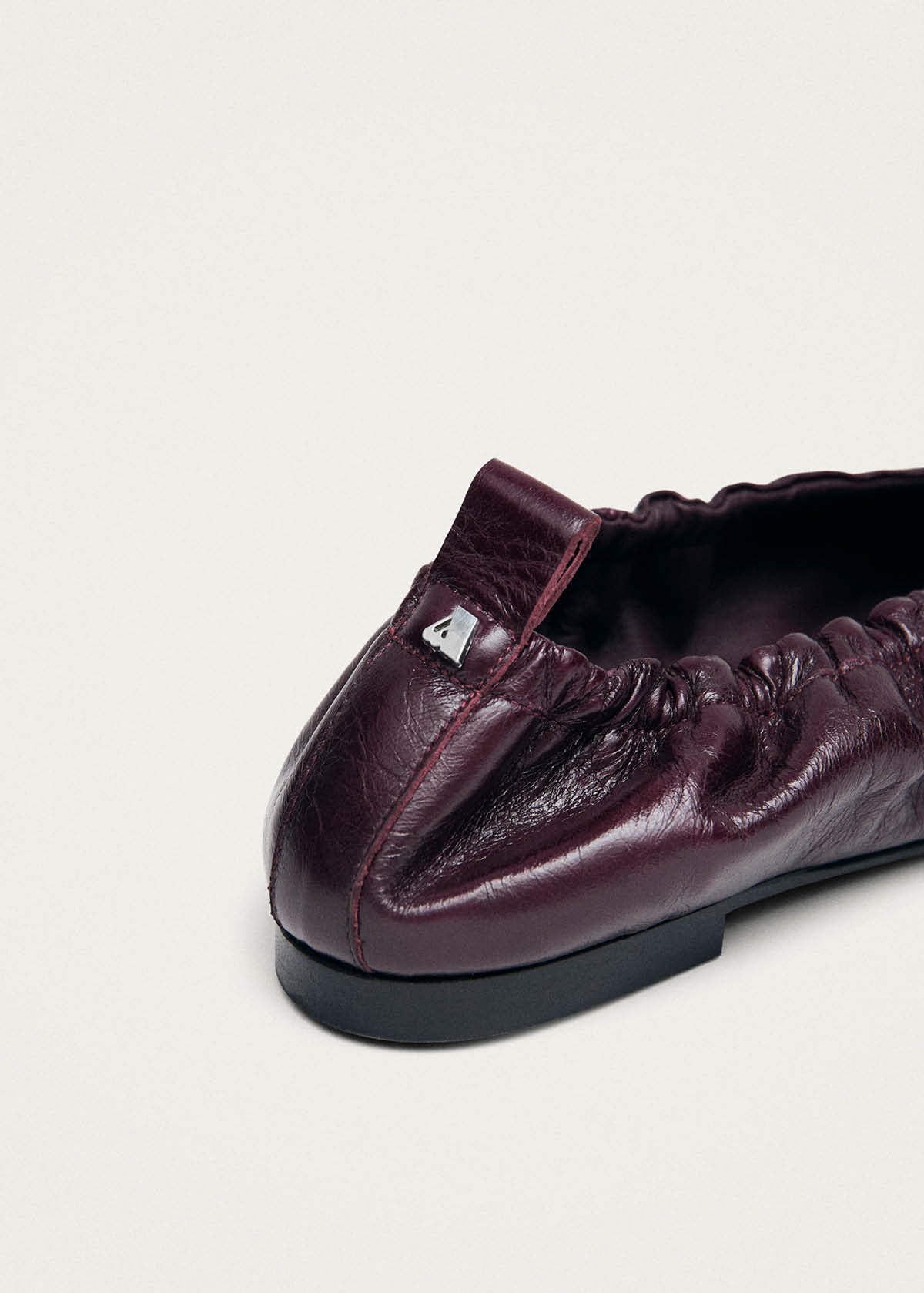 Arden Rift Burgundy Leather Ballet Flats