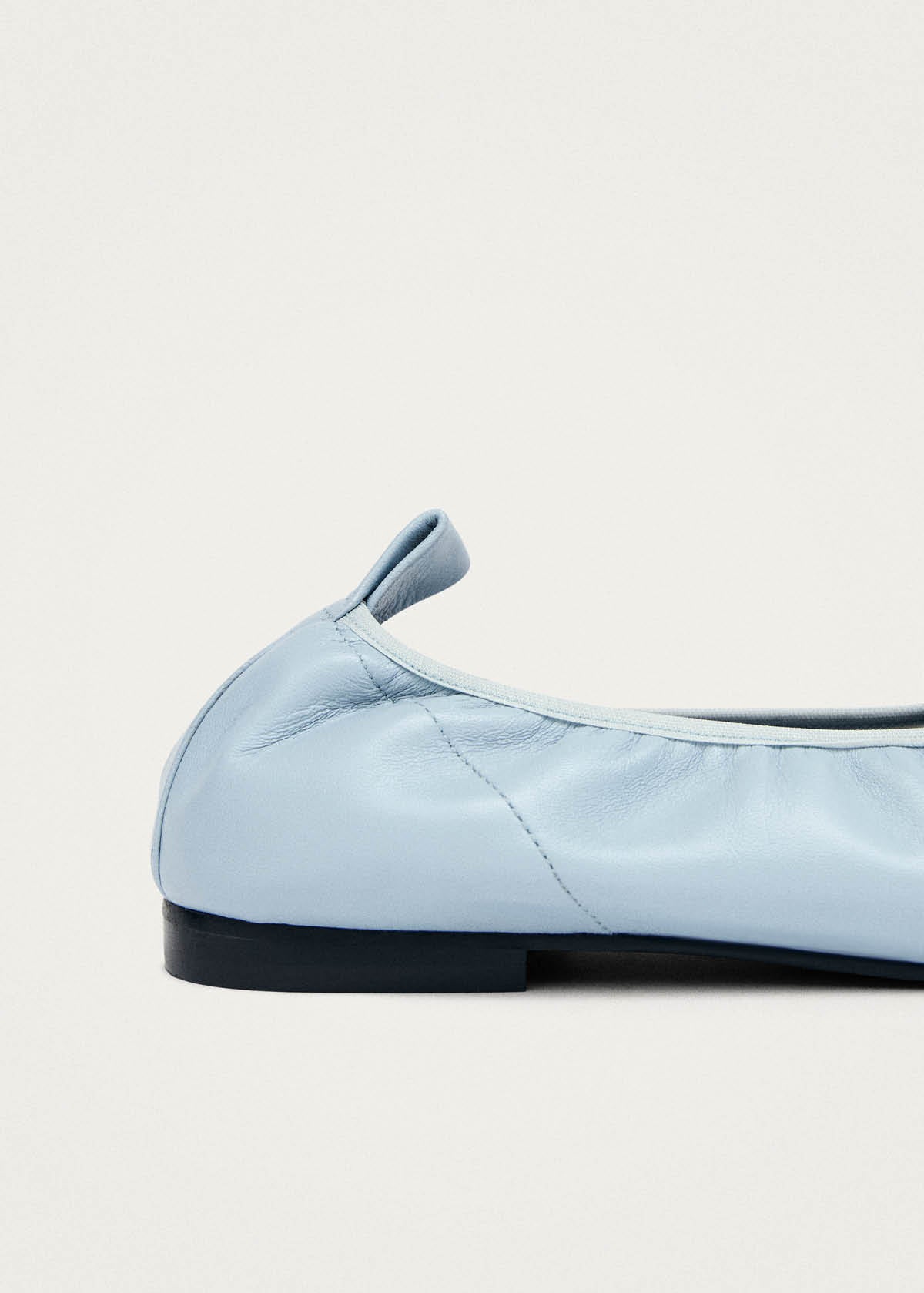 Elena Blue Leather Ballet Flats