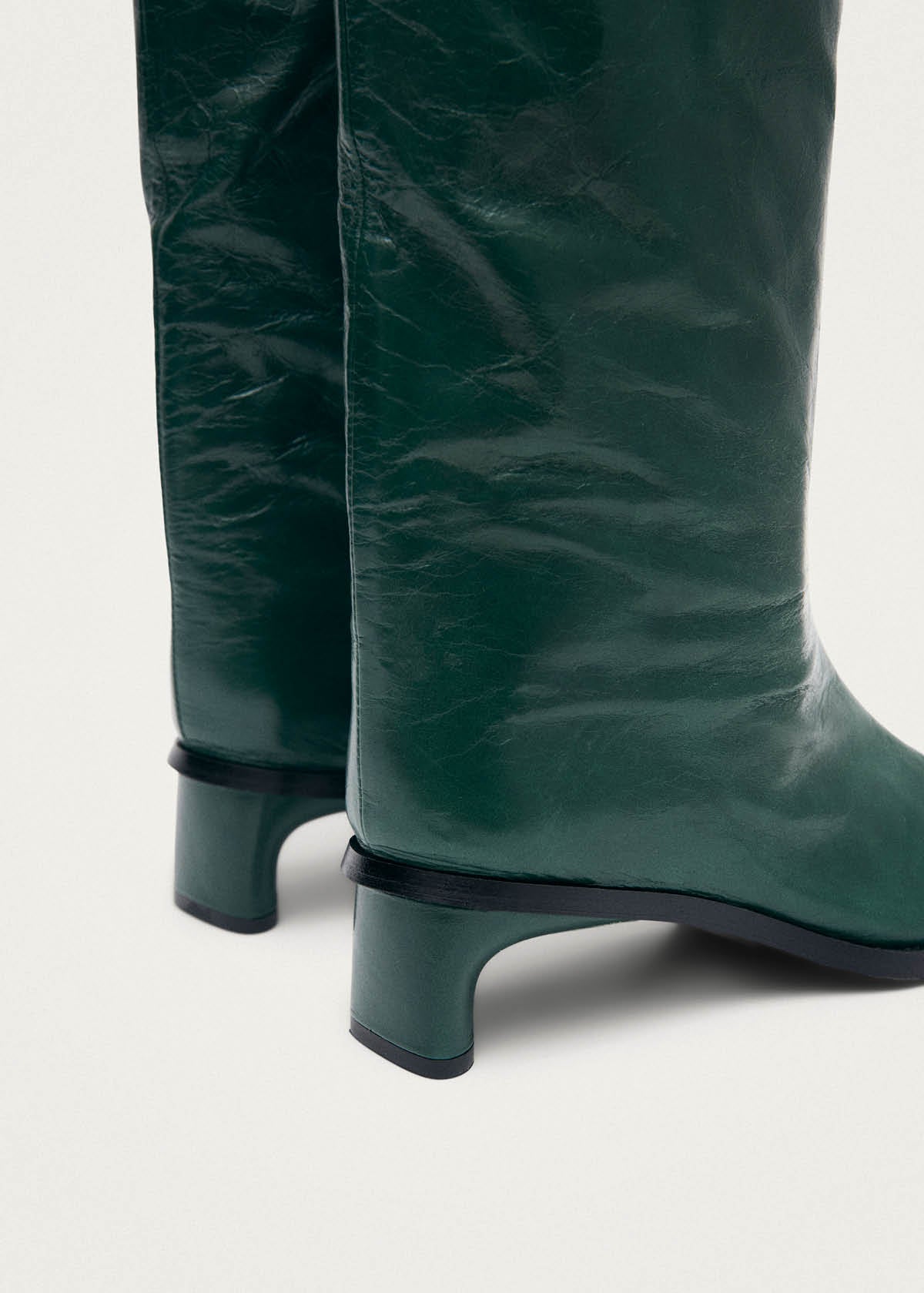 Bottes en cuir vert foncé Elias Rift