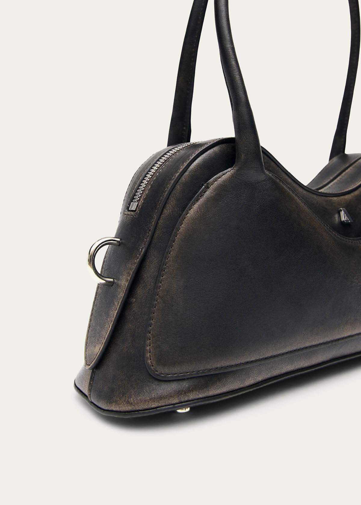 Hilma Vintage Effect Brown Leather Bag