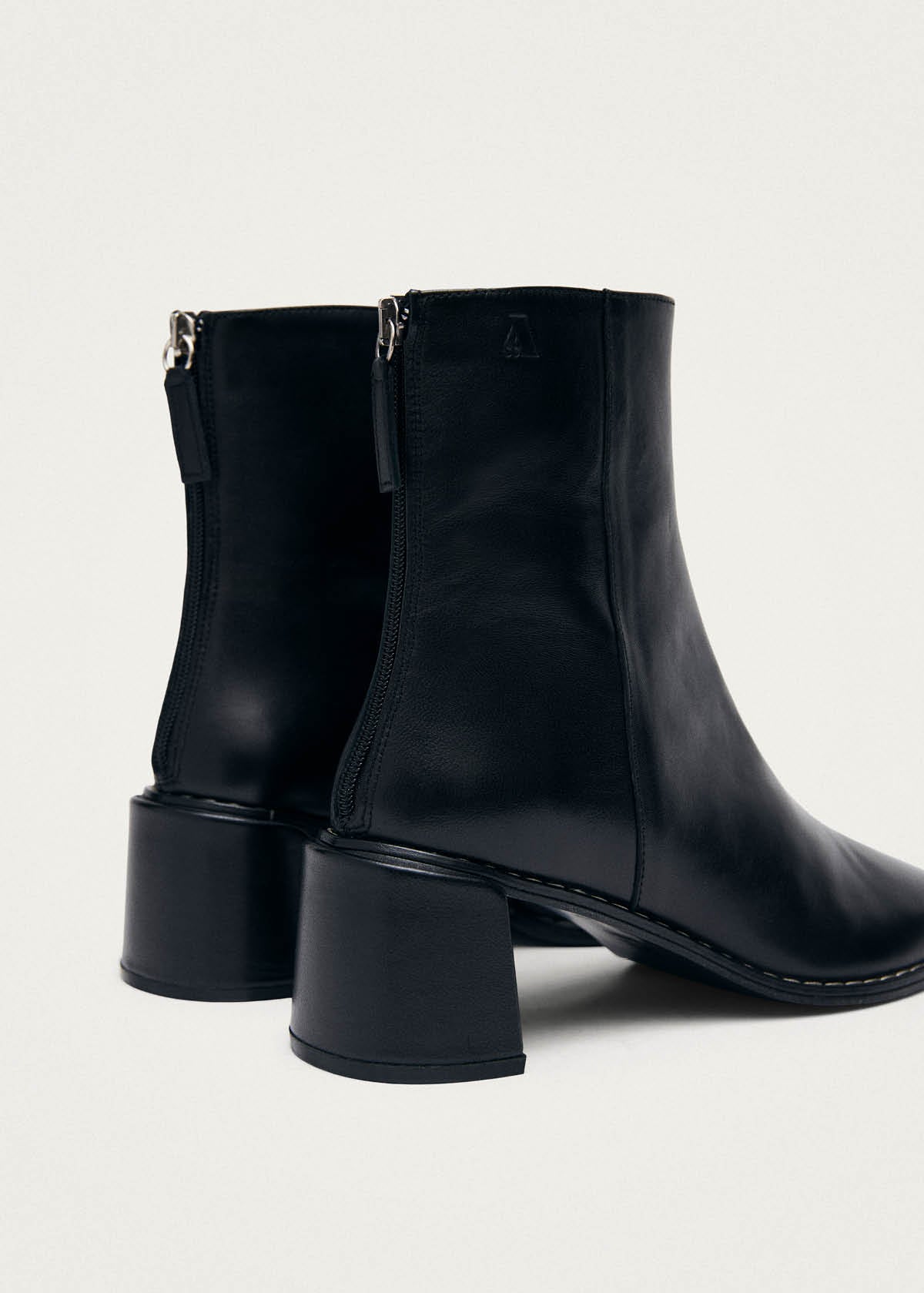 Luc Black Leather Ankle Boots