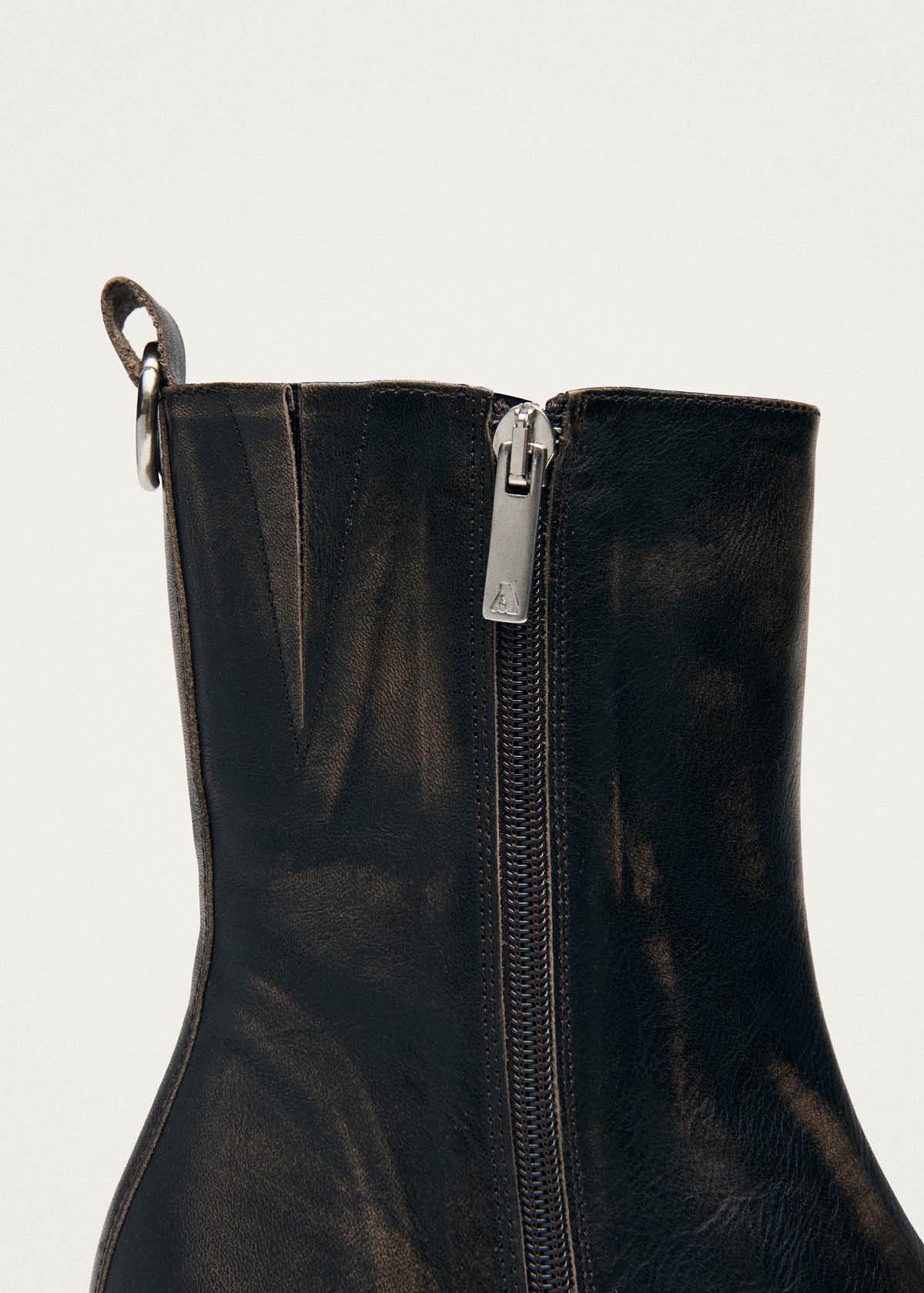 Roebar Vintage Effect Brown Leather Ankle Boots