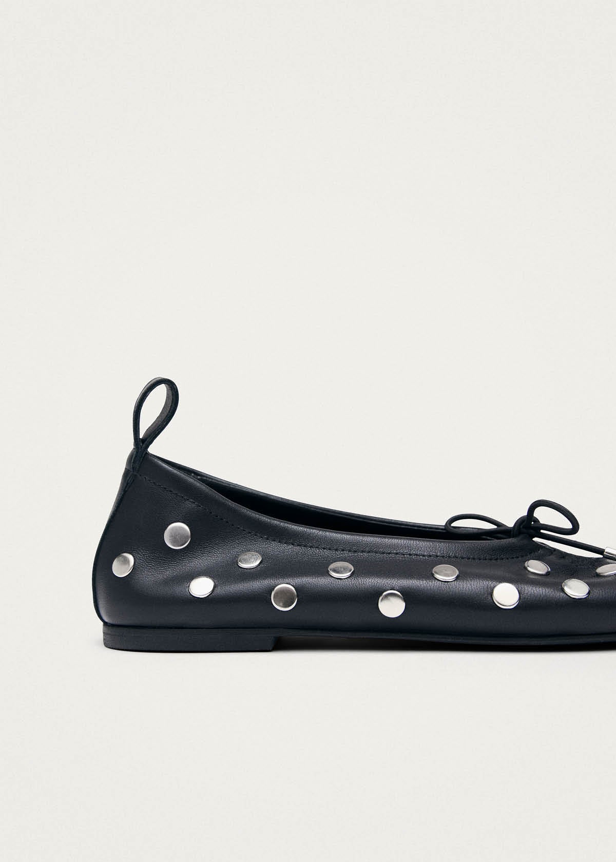 Rosalind All Studs Ballerines en Cuir Noir