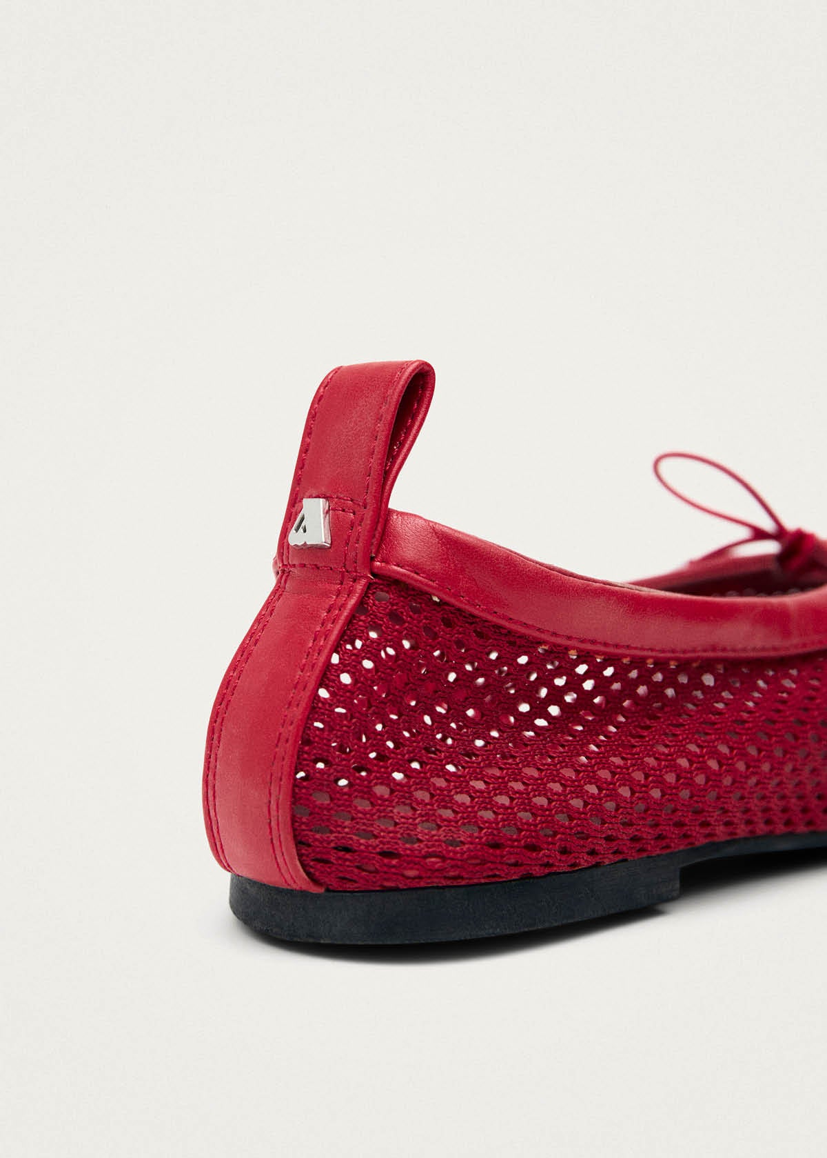 Rosalind Ballerine in Pelle Rossa a Rete