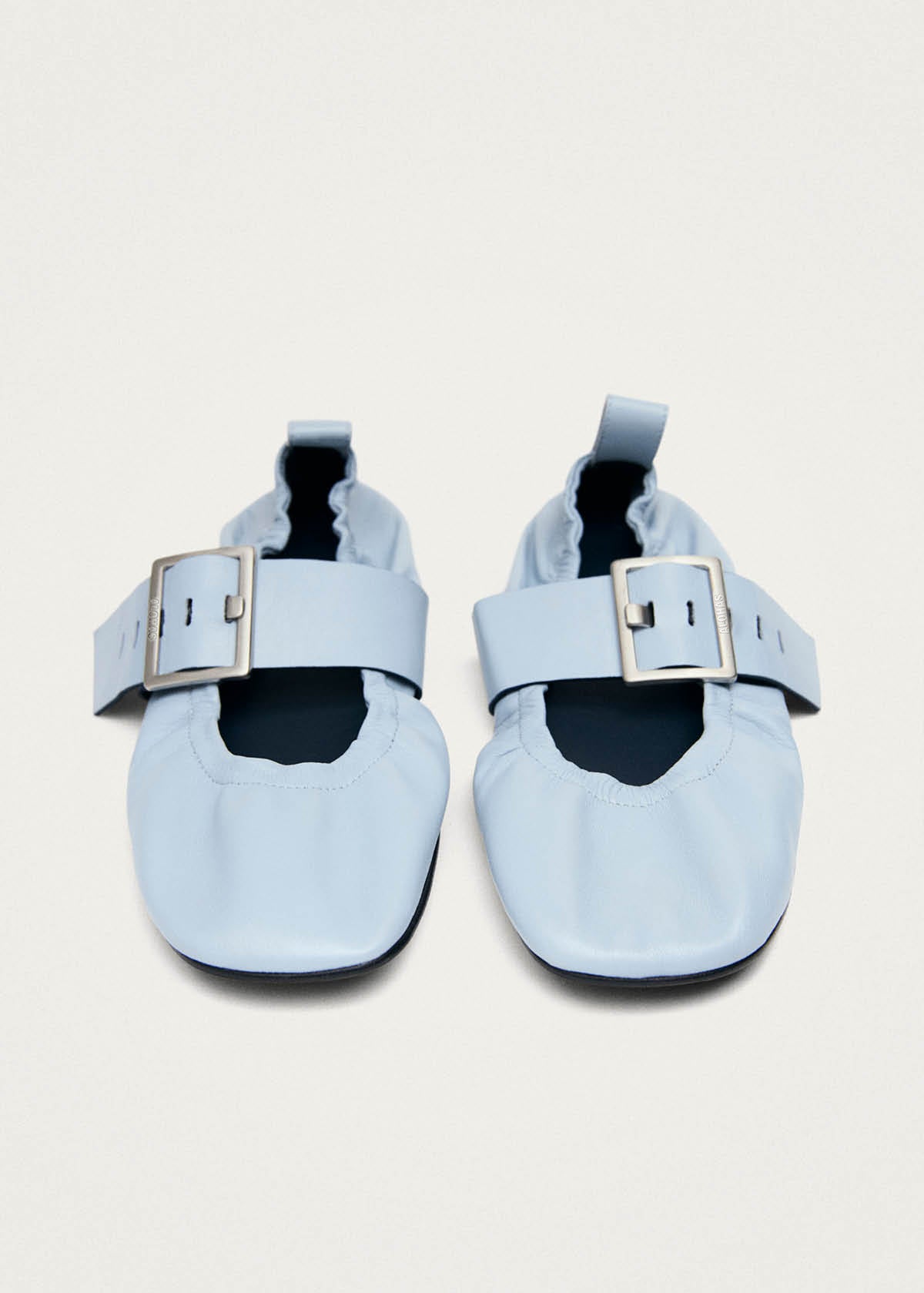 Sarea Ballerines en Cuir Bleu