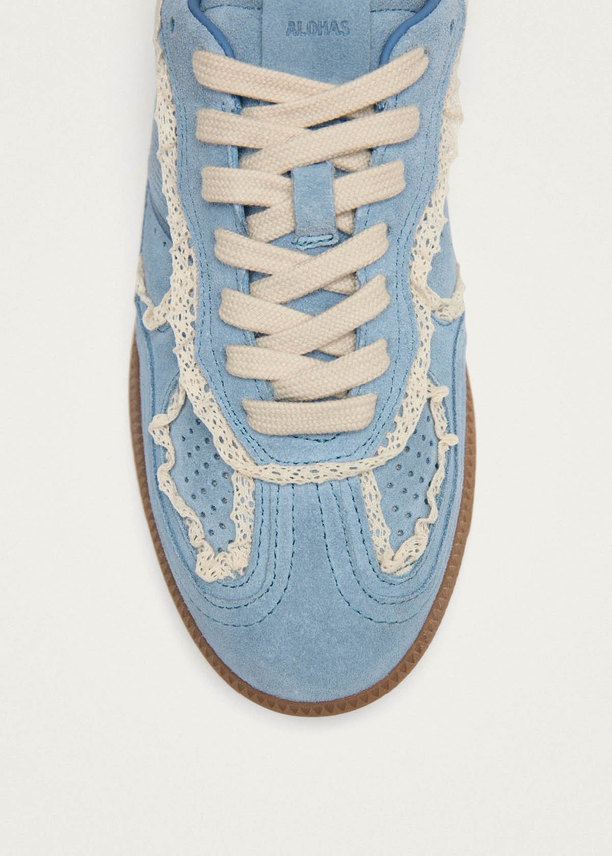 Tb.490 Häkelblaue Ledersneaker