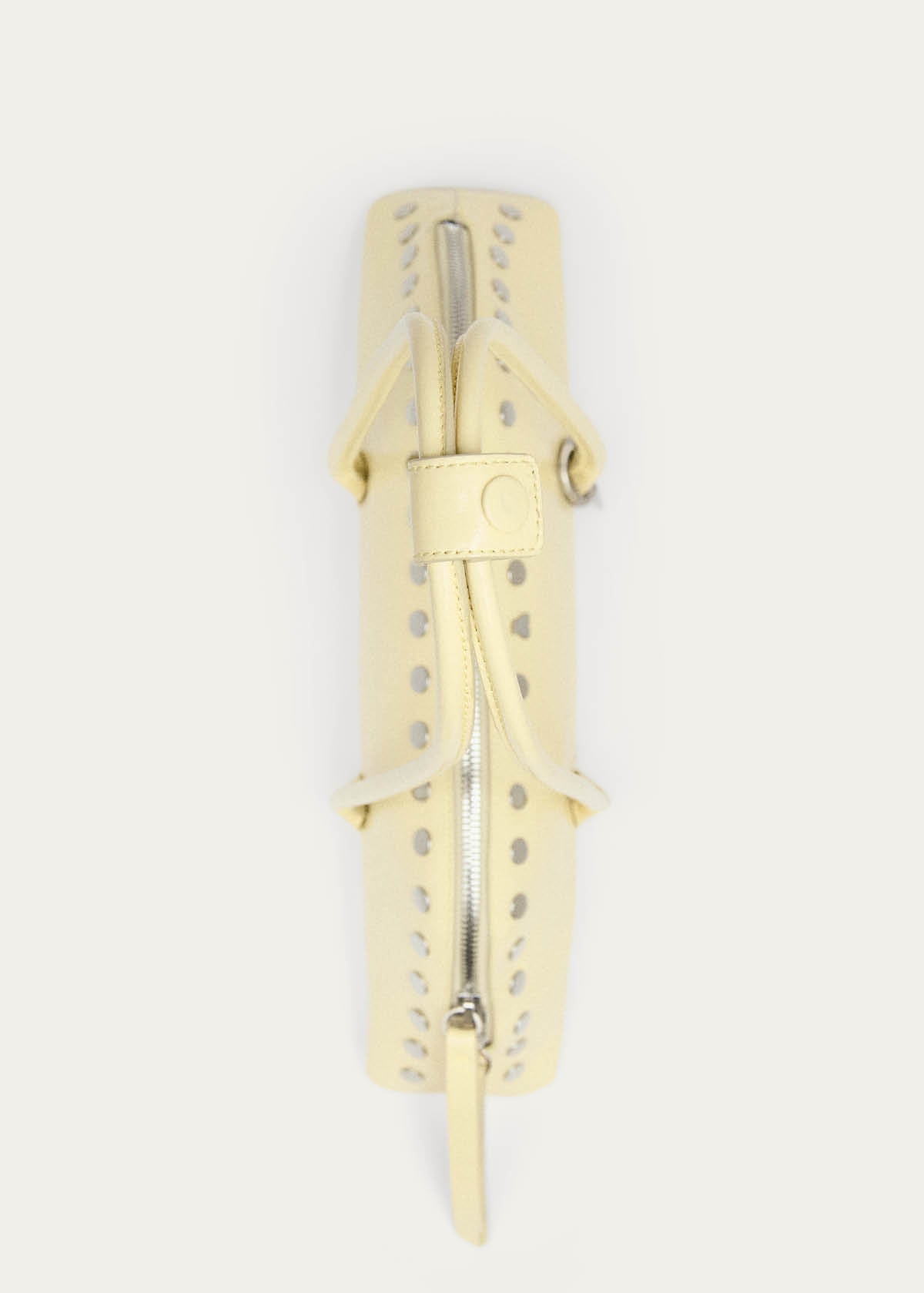 Vera Studs Patent Pale Yellow Leather Bag