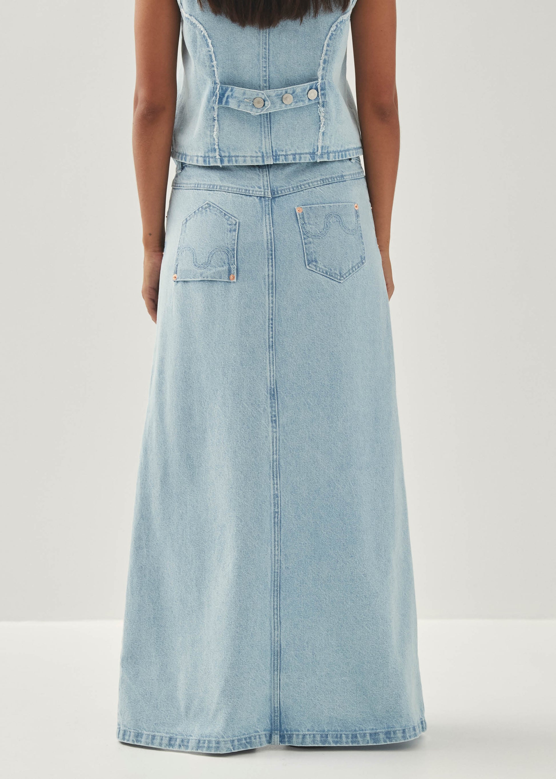 Carmina Hellblaue Jeansrock