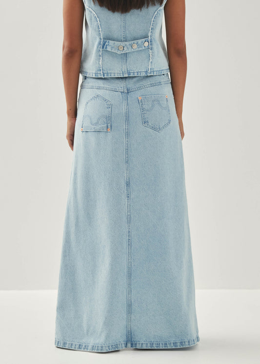 Carmina Gonna in Denim Azzurro-image