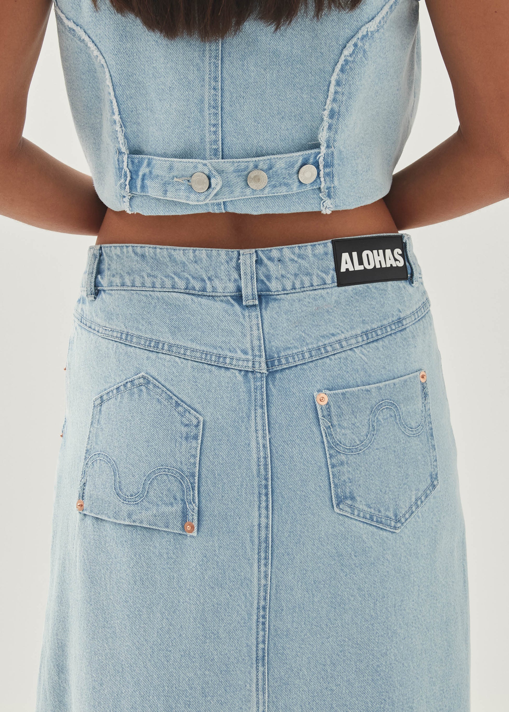 Carmina Hellblaue Jeansrock
