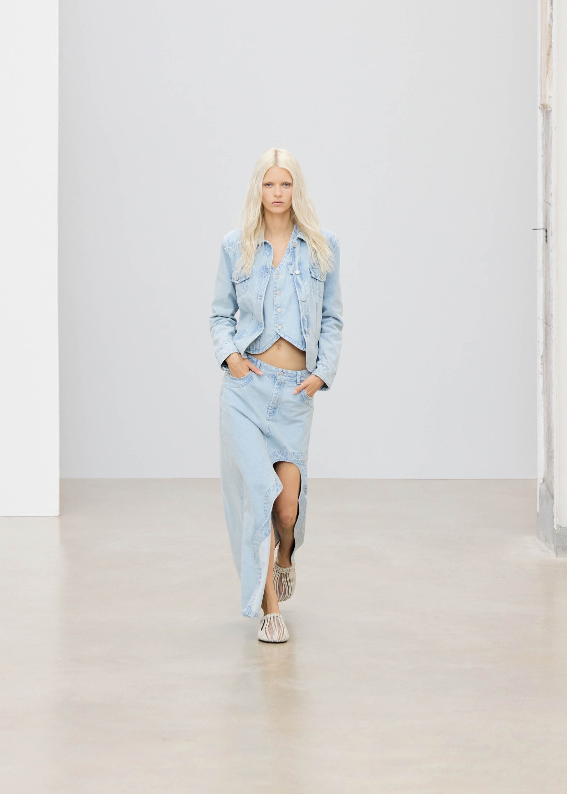 Carmina Hellblaue Jeansrock