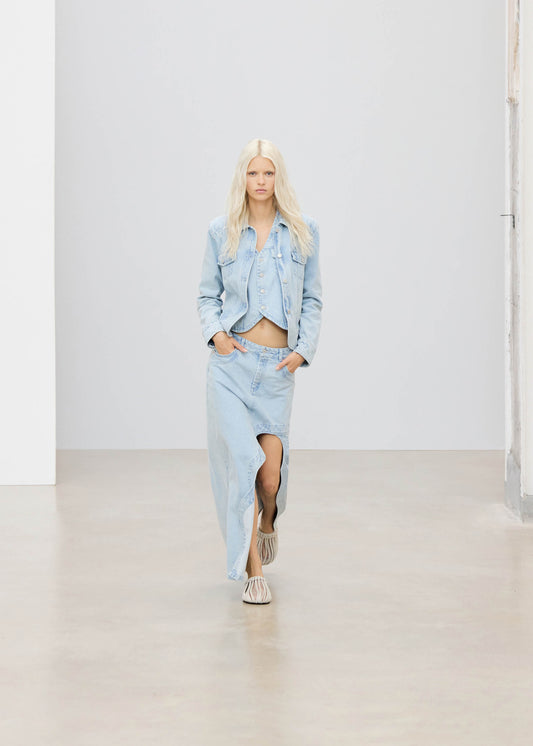 Carmina Gonna in Denim Azzurro-image