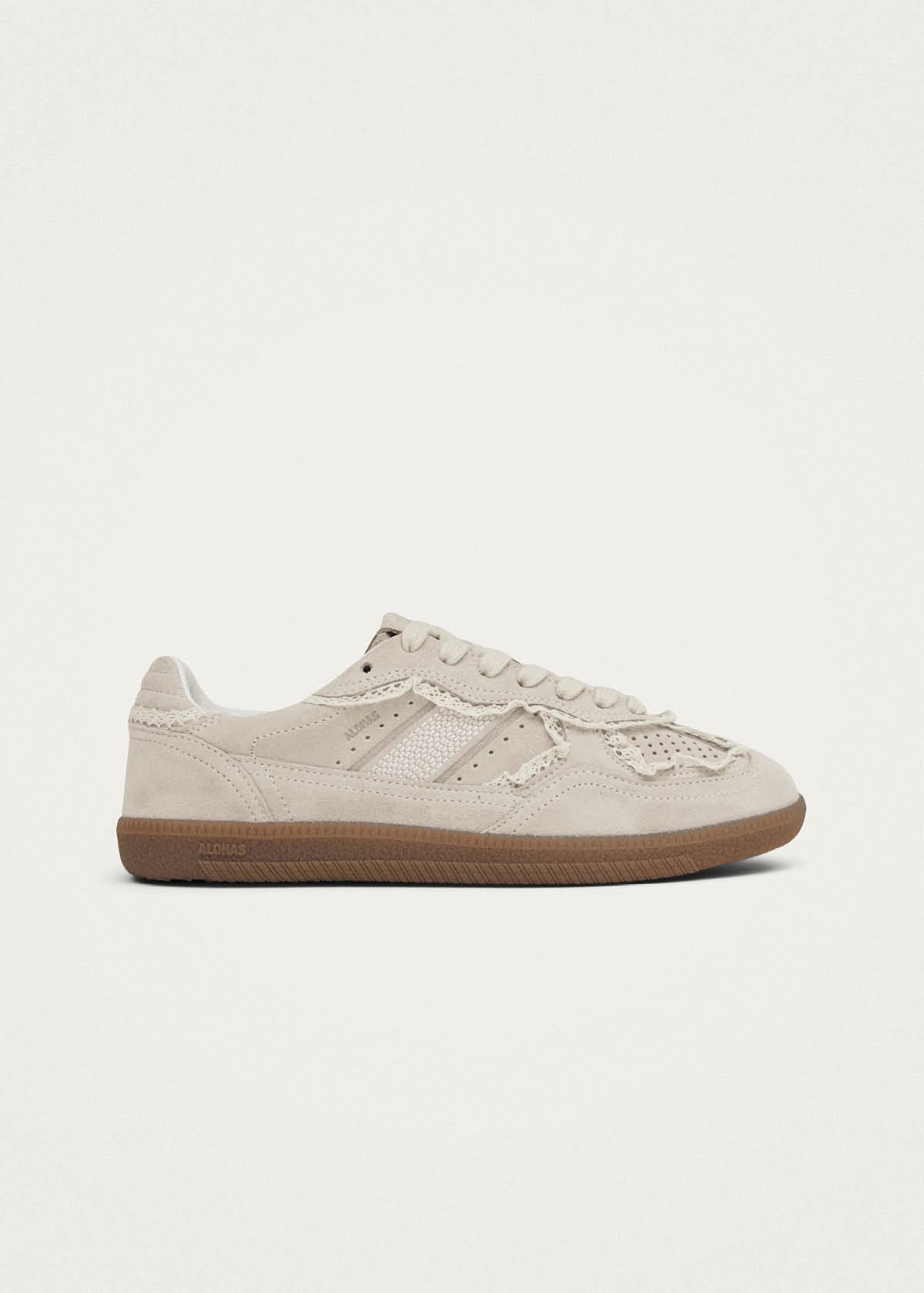 Tb.490 Sneakers in Pelle Crema Uncinetto