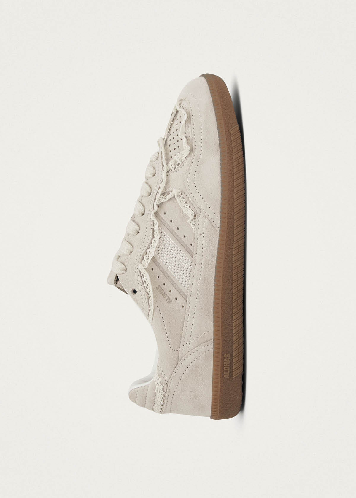 Tb.490 Sneakers in Pelle Crema Uncinetto