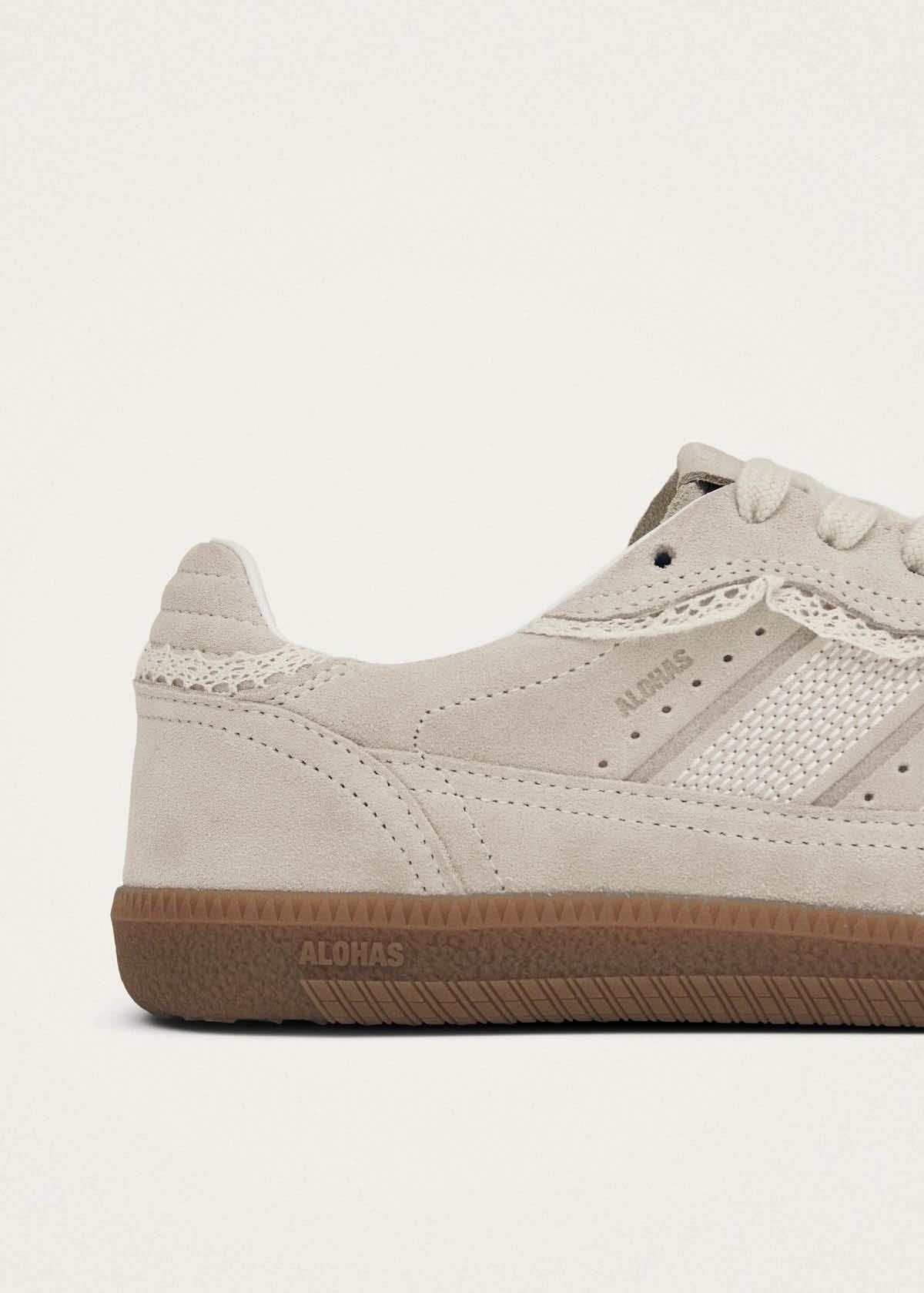 Tb.490 Sneakers in Pelle Crema Uncinetto