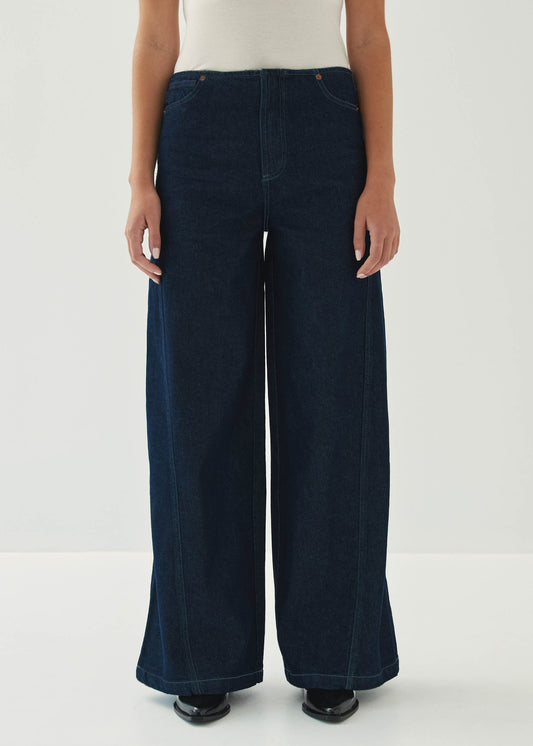 Magda Pantalones en Denim Índigo-image