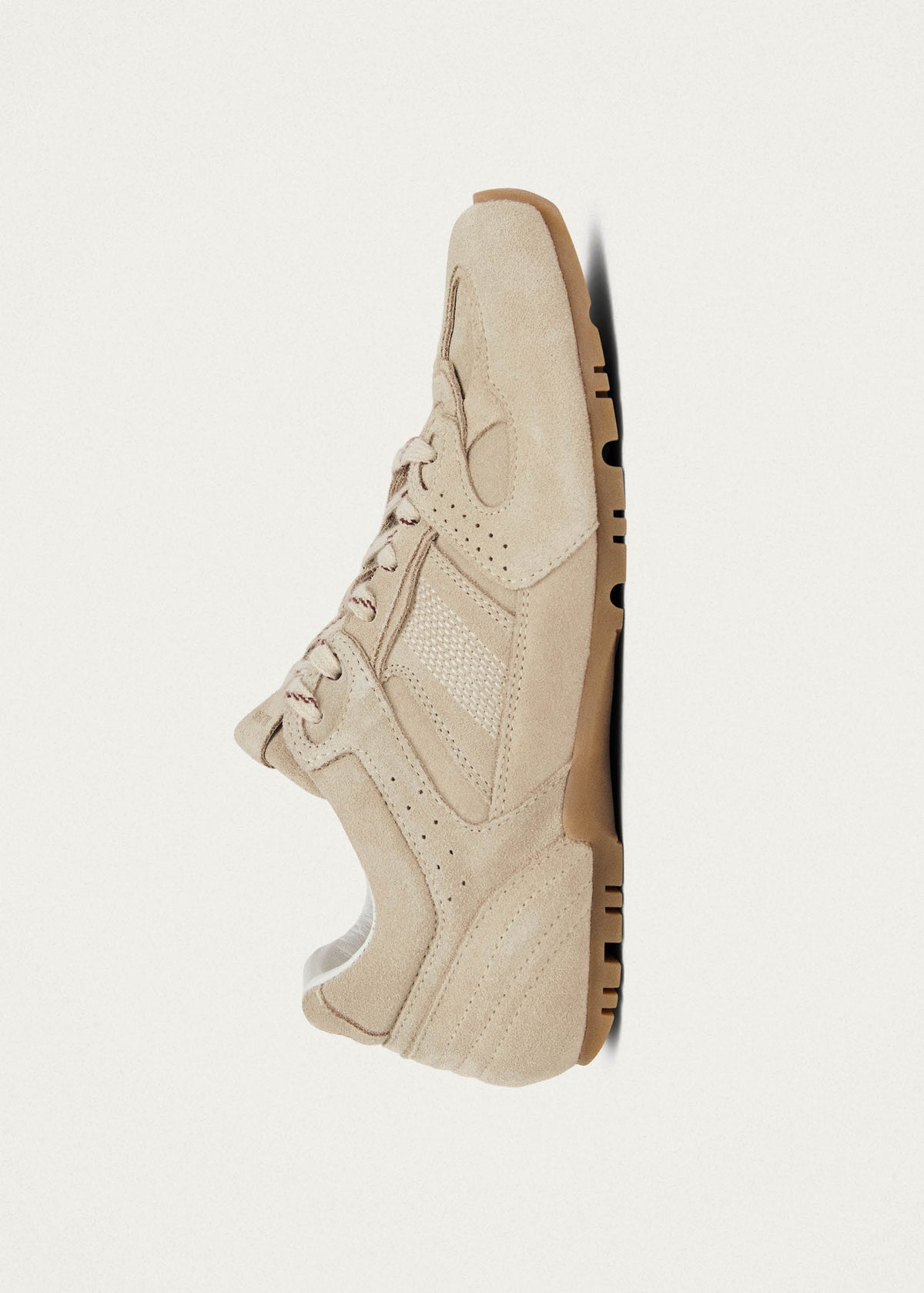 Tb.56 Suede Zapatillas de Cuero Color Crema
