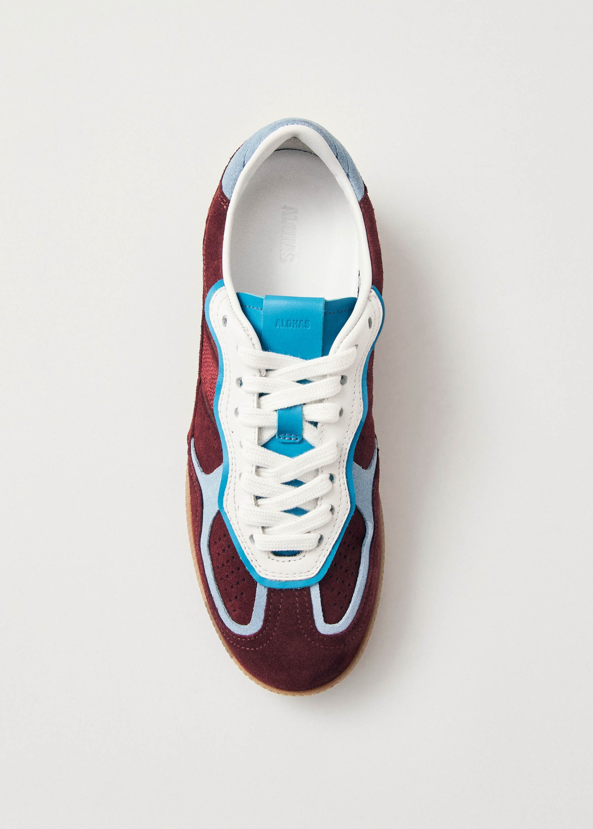 Tb.490 Rife Baskets en Cuir Bordeaux