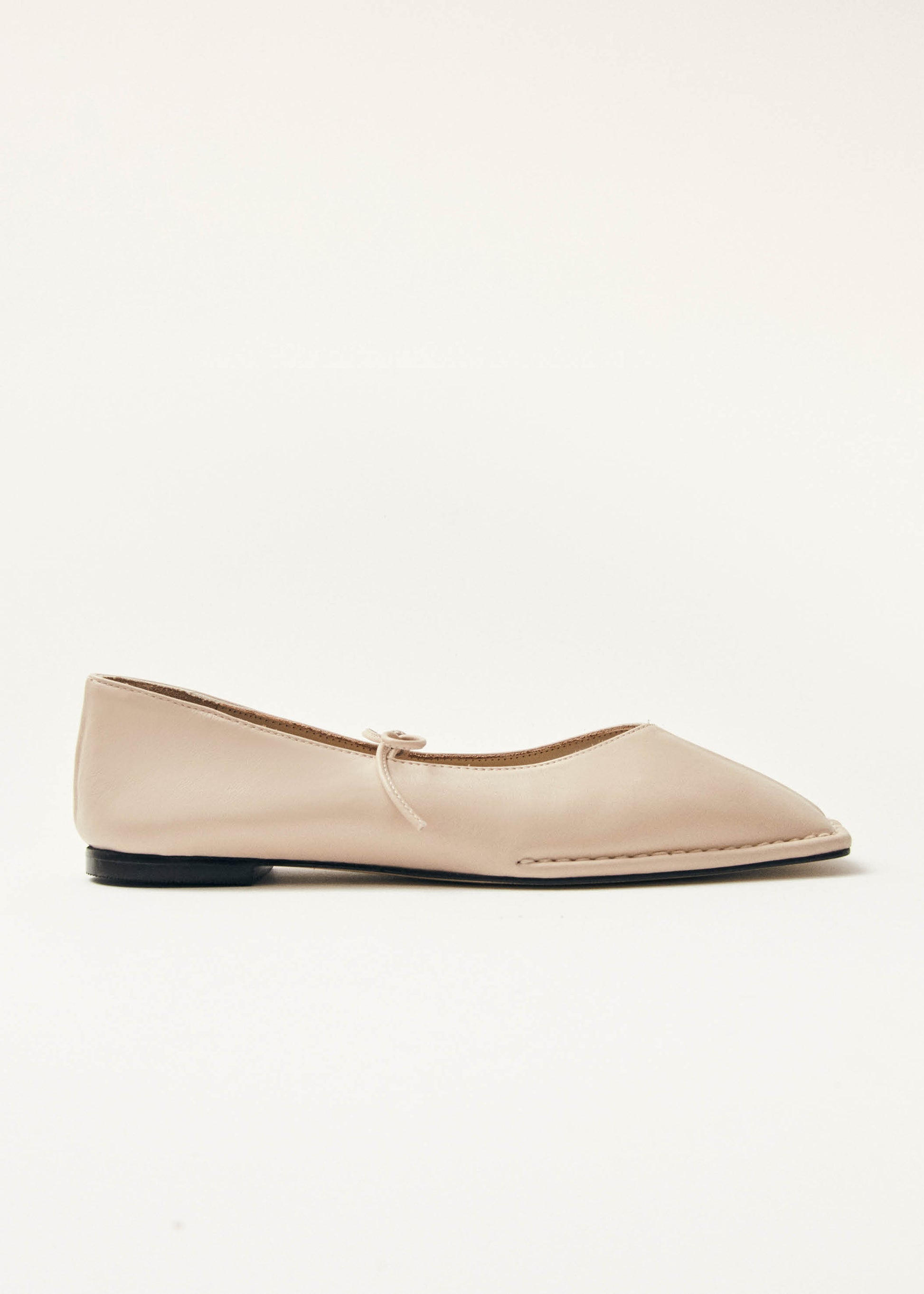 Sway Cream Leather Ballet Flats