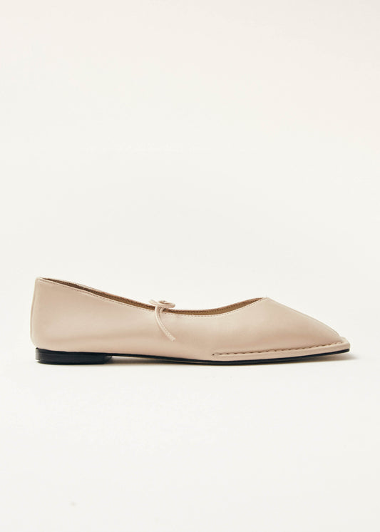 Sway Cream Leather Ballet Flats-image