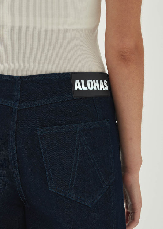 Magda Pantalones en Denim Índigo-image