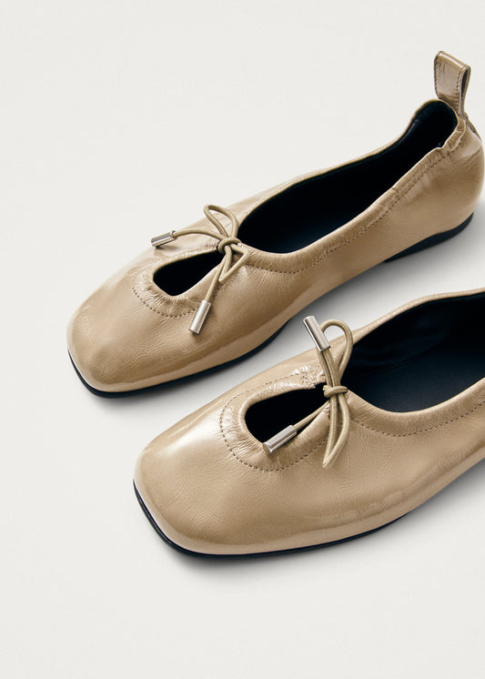 Rosalind Patent Bailarinas de Cuero Beige-image