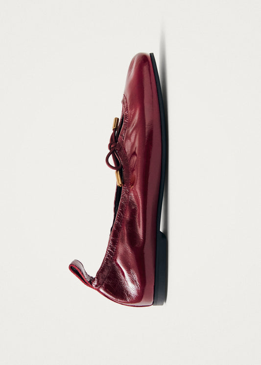 Rosalind Patent Ballerine in Pelle Bordeaux-image