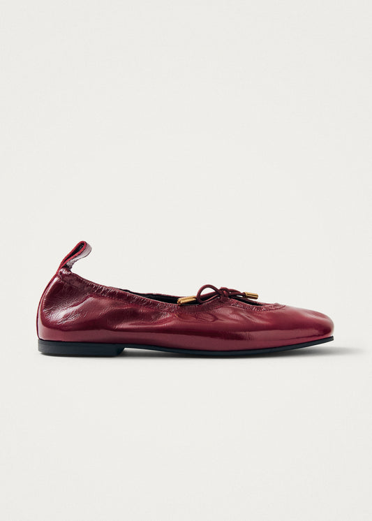 Rosalind Patent Ballerine in Pelle Bordeaux-image