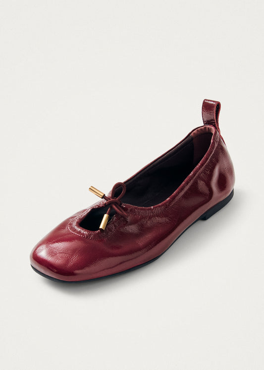 Rosalind Patent Ballerine in Pelle Bordeaux-image