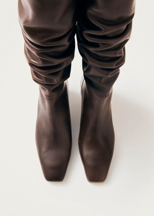 Kalila Bottes en Cuir Marron-image