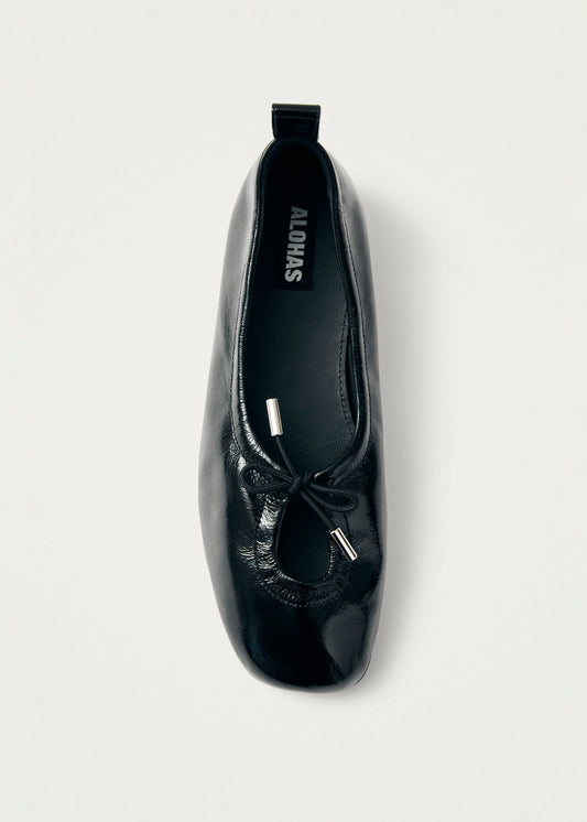 Rosalind Patent Bailarinas de Cuero Negro-image