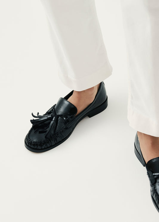 Marietta Patent Schwarze Leder Loafer-image