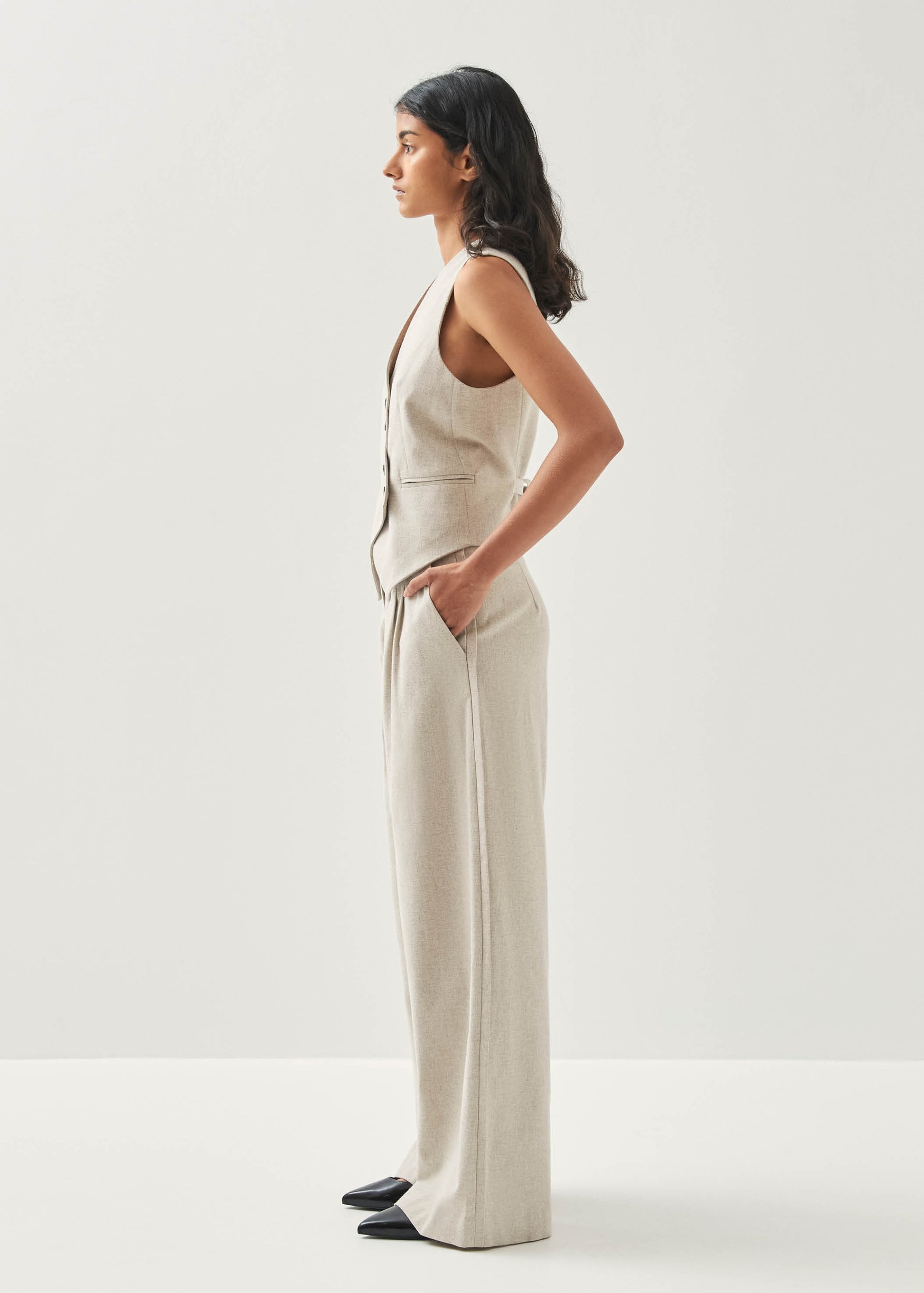 Meran Pantaloni Color Crema