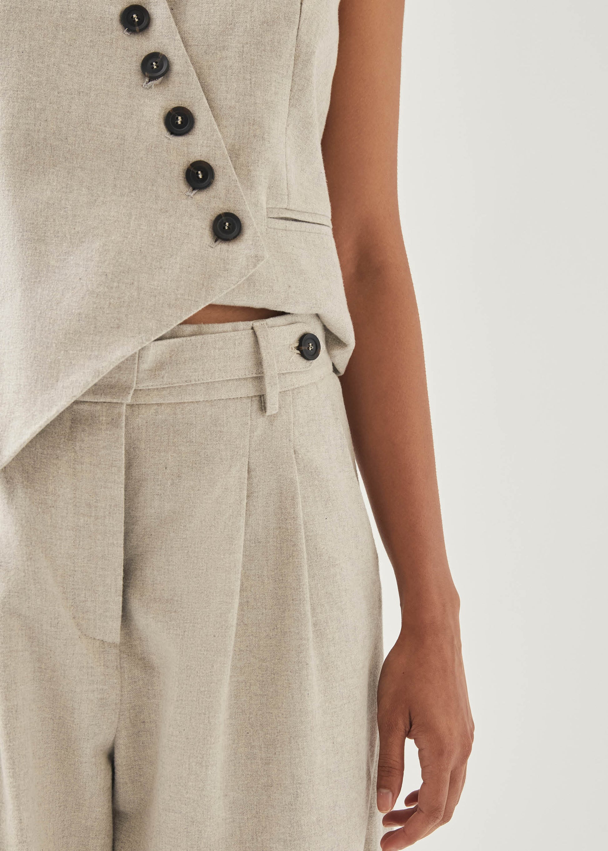 Meran Pantaloni Color Crema