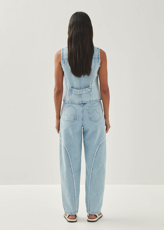 Manuela Gilet in Denim Azzurro-image