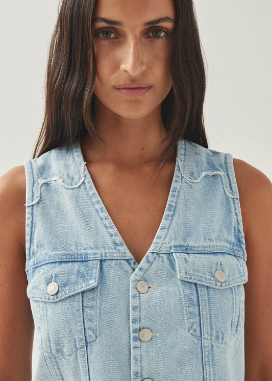 Manuela Gilet in Denim Azzurro-image