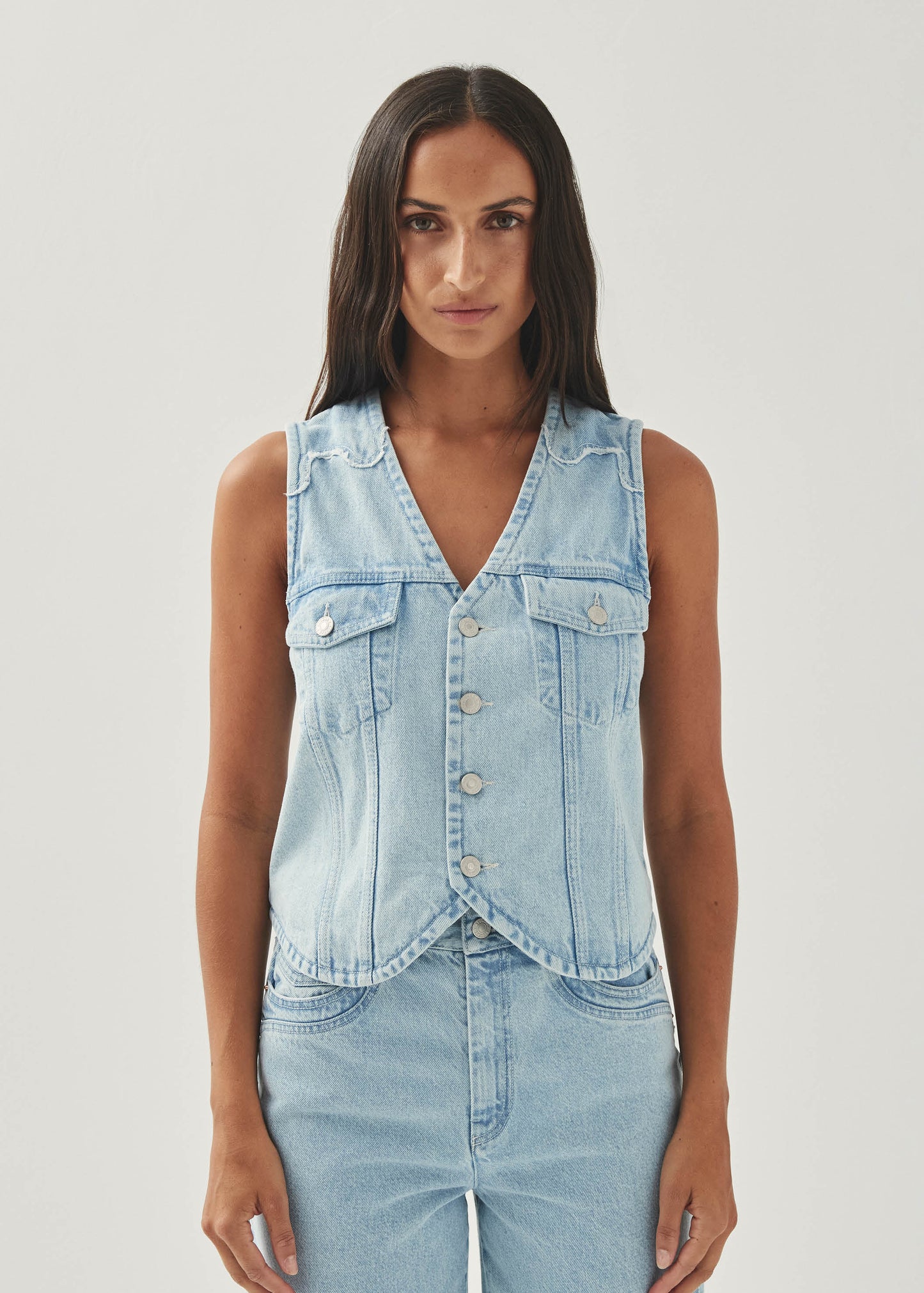 Manuela Light Blue Denim Vest