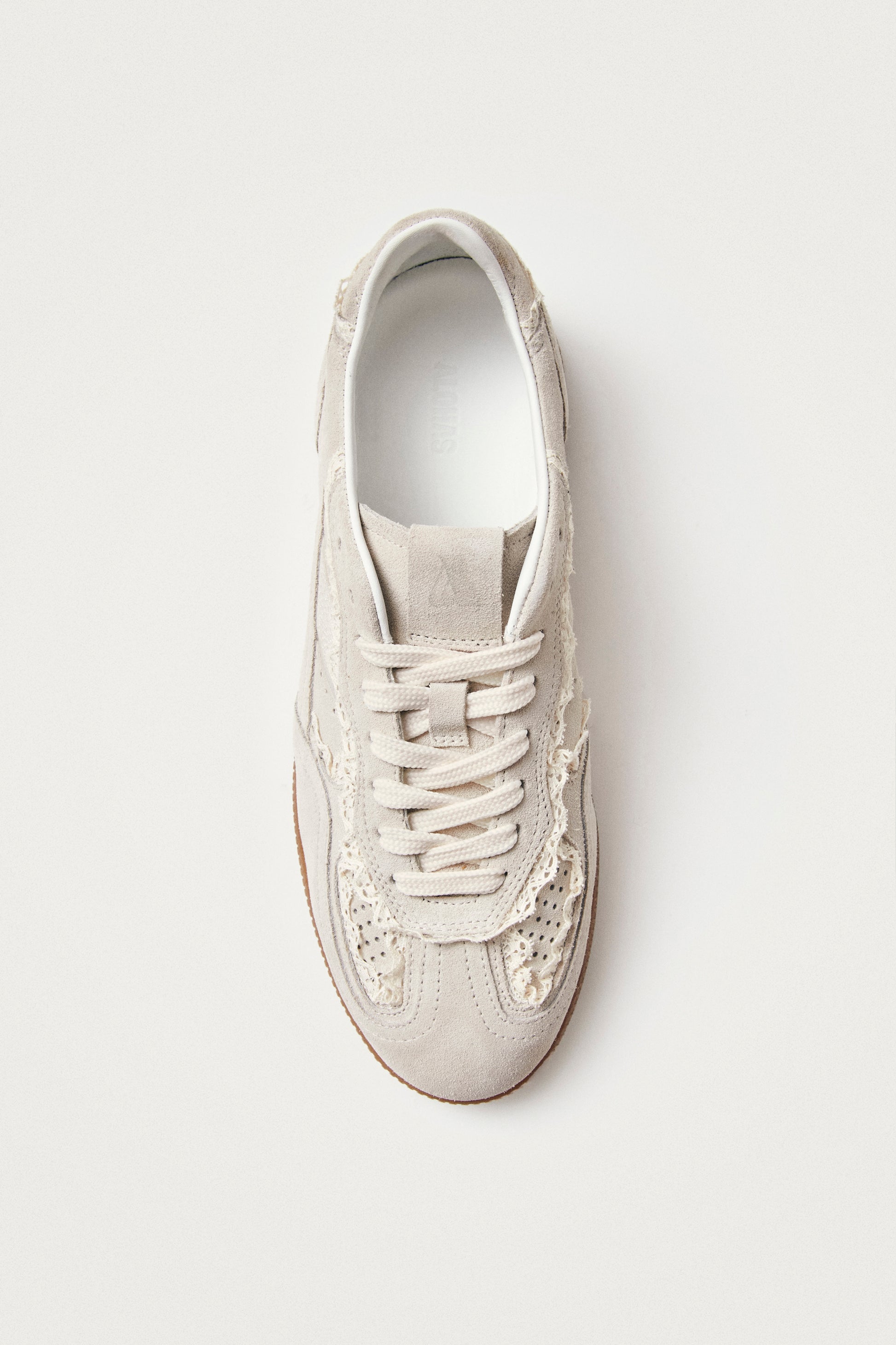 Tb.490 Sneakers in Pelle Crema Uncinetto