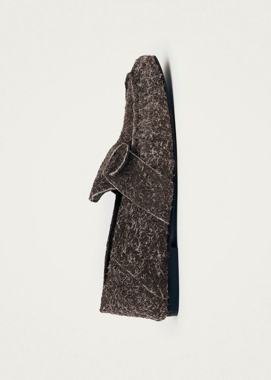 Aeryn Suede Fuzzy Brown Leather Loafers-image