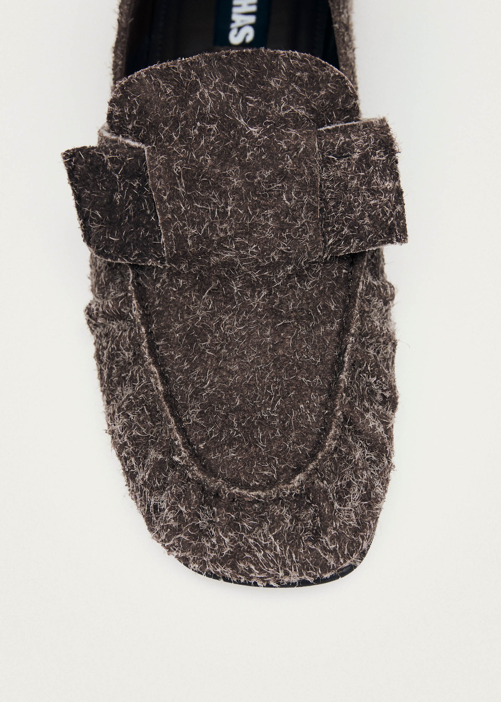 Aeryn Suede Fuzzy Brown Leather Loafers