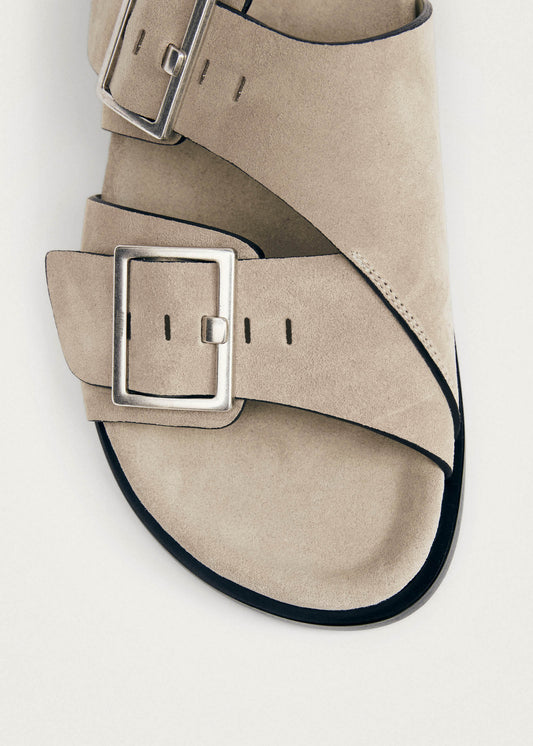 Alba Sandales en Cuir Suédé Beige-image