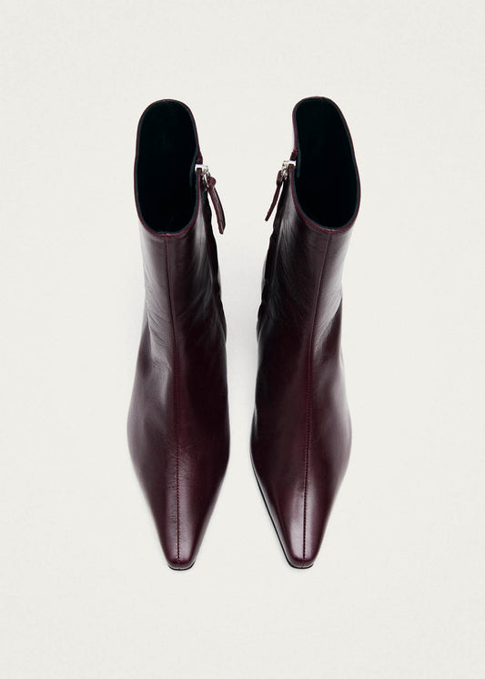Ambar Rift Bottines en Cuir Bordeaux-image