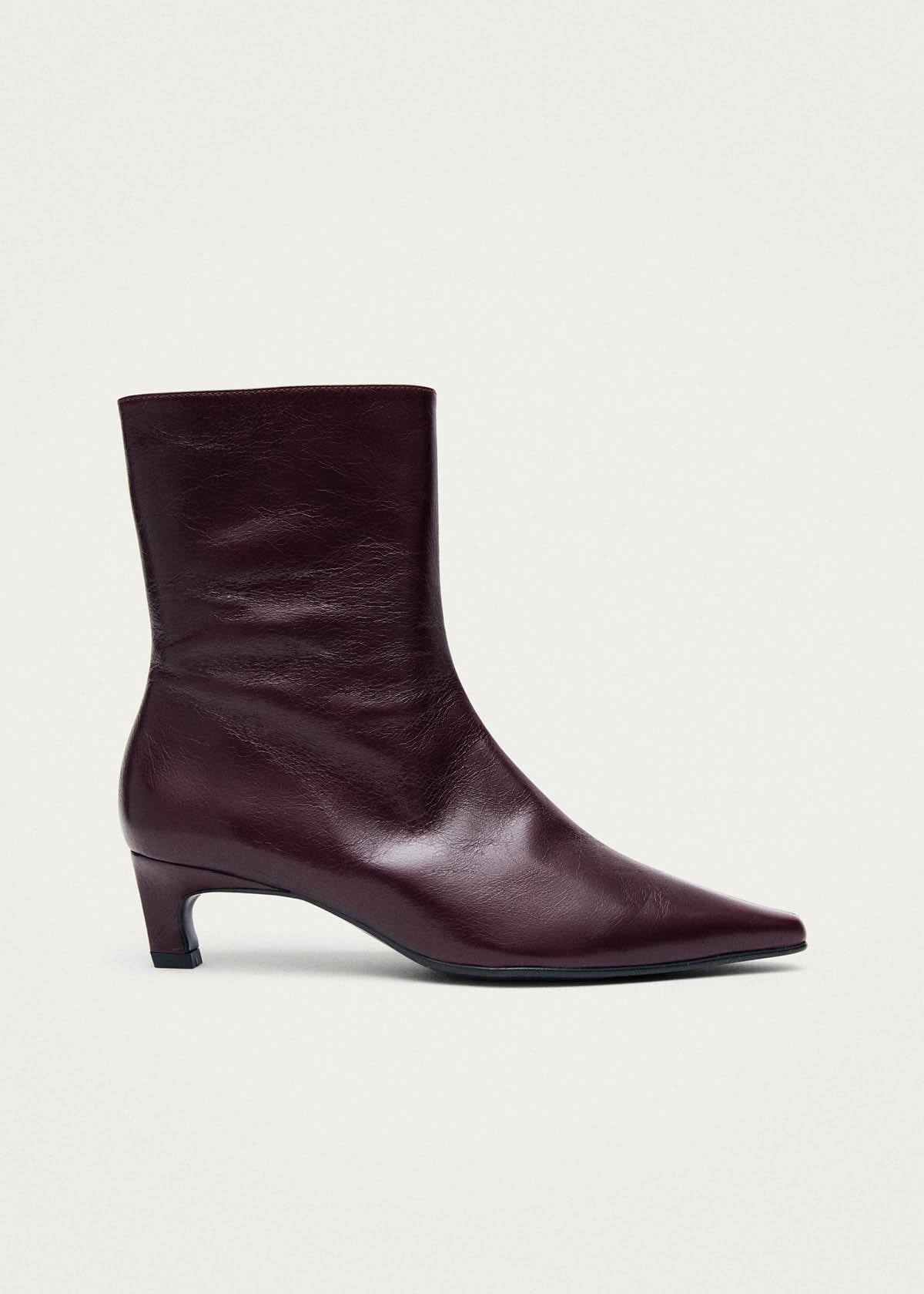 Ambar Rift Bottines en Cuir Bordeaux