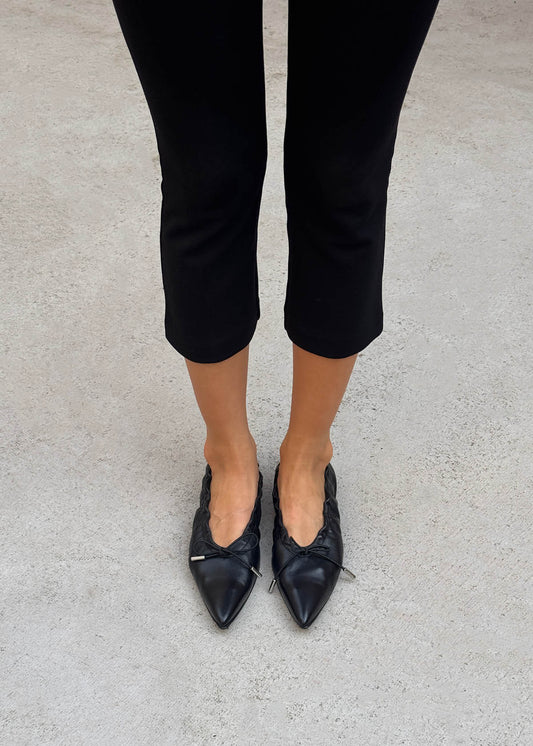 Arden Ballerines En Cuir Noir-image