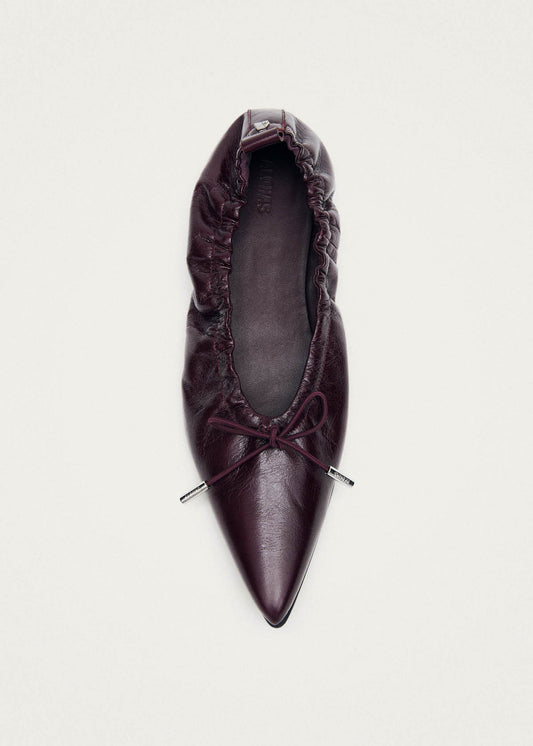 Arden Rift Ballerines en Cuir Bourgogne-image