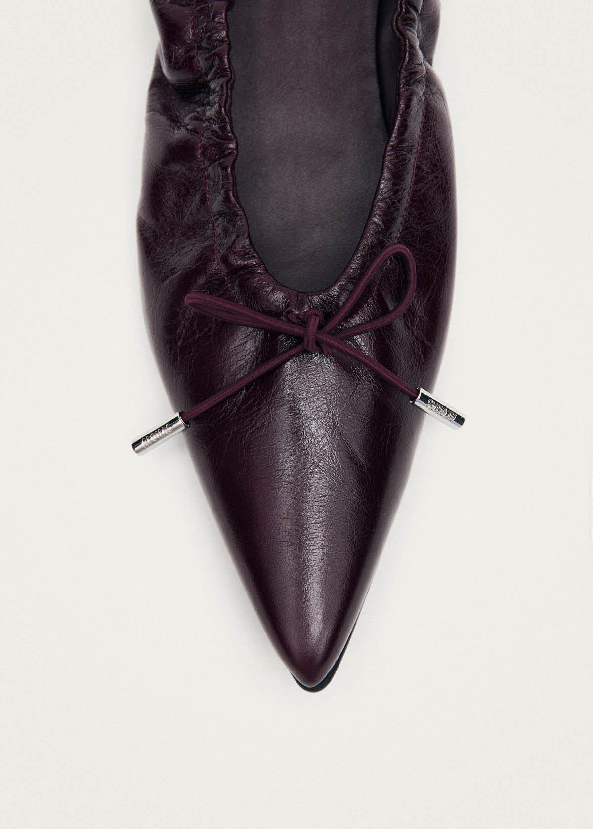 Arden Rift Burgundy Leather Ballet Flats