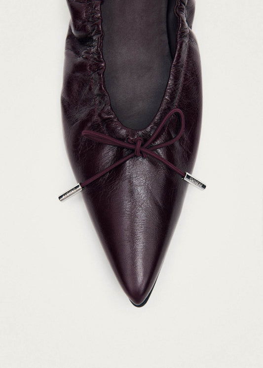 Arden Rift Ballerines en Cuir Bourgogne-image