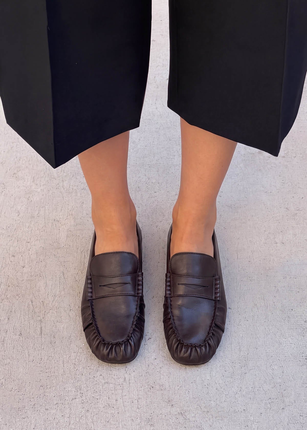 Aven Braune Vegane Leder Loafers