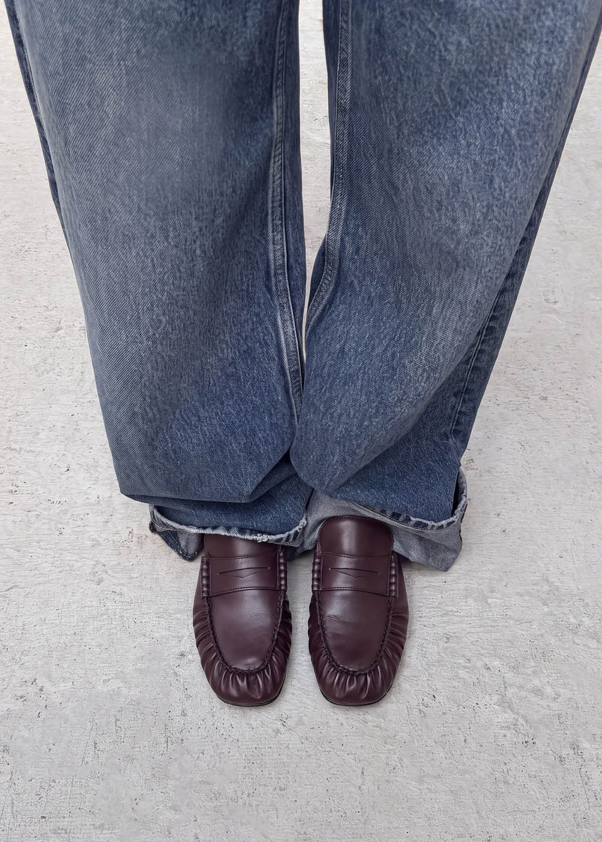 Aven Burgunder Vegane Leder Loafers
