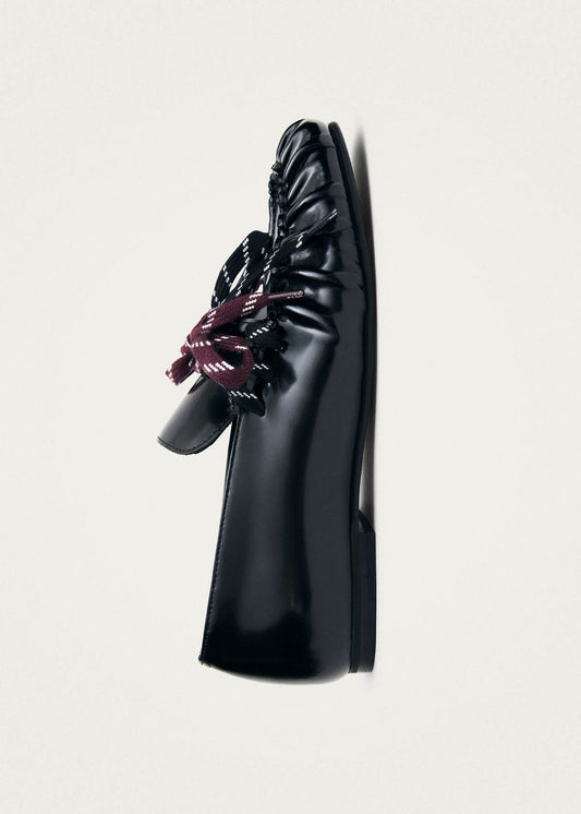 Mocasines Aven Lace de cuero negro-image